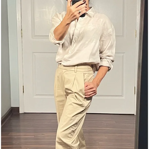 Uniqlo 100% linen essential Button Down Shirt size XS - Picture 5 of 11